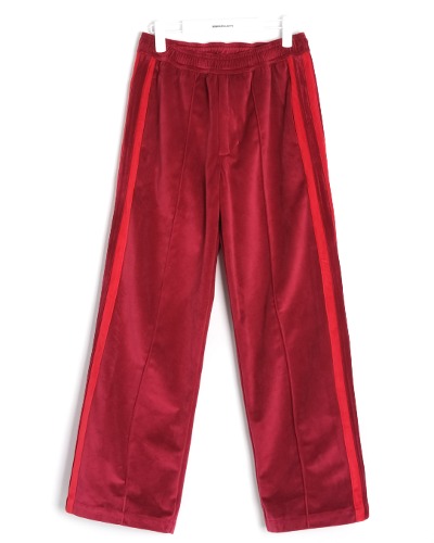 [999HUMANITY] VELOUR SIDE TRACK PANTS (RED)
