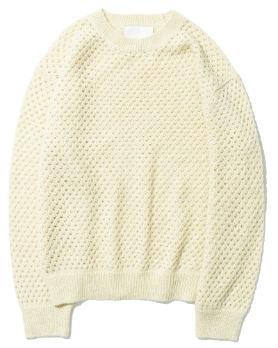 [YEAh] PERFORATED KNIT (L.BEIGE)