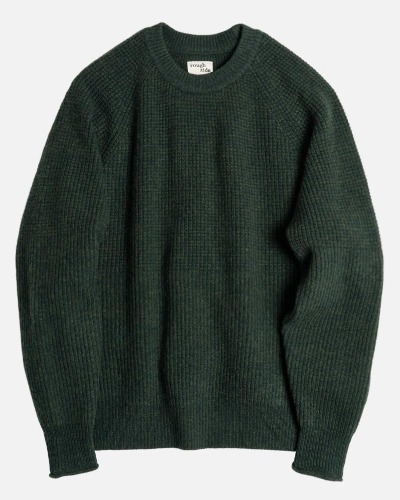 [ROUGH SIDE] FISHERMAN KNIT (FOREST)