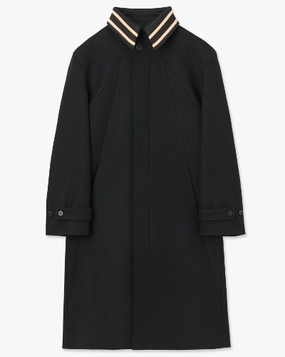 [TYPING MISTAKE] KNIT COLLAR SINGLE BREASTED COAT (BLACK)