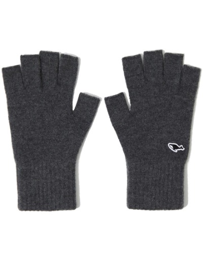 [NEITHERS] BASIC HALF-FINGER KNITTED GLOVES (CHARCOAL GREY)