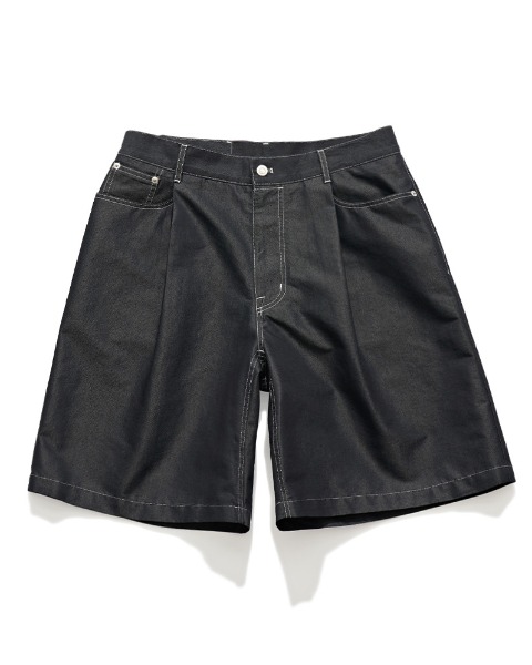 [UNAFFECTED] ONE TUCK SHORTS (BLACK)