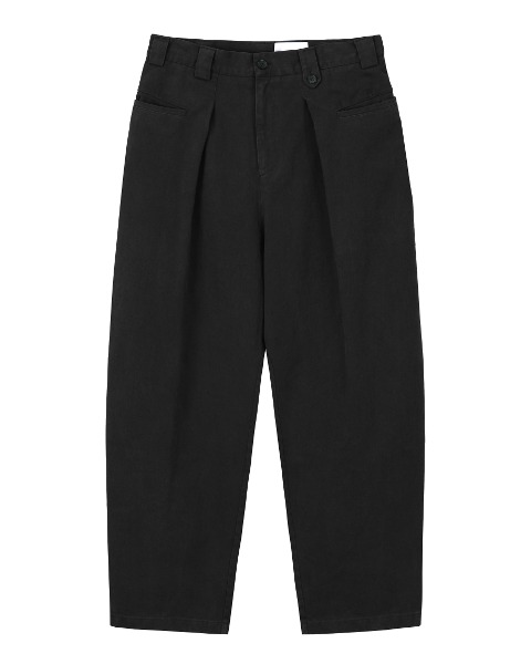 [ART IF ACTS] WASHED POCKET ON TUCK PANTS (BLACK)