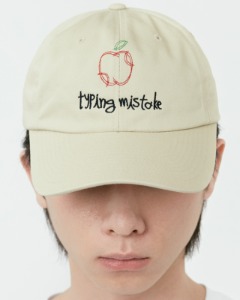 [TYPING MISTAKE] APPLE EMBROIDERY BALL CAP (BEIGE)