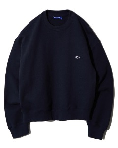 [NEITHERS] CROPPED SWEATSHIRT FOR WOMEN (NAVY)