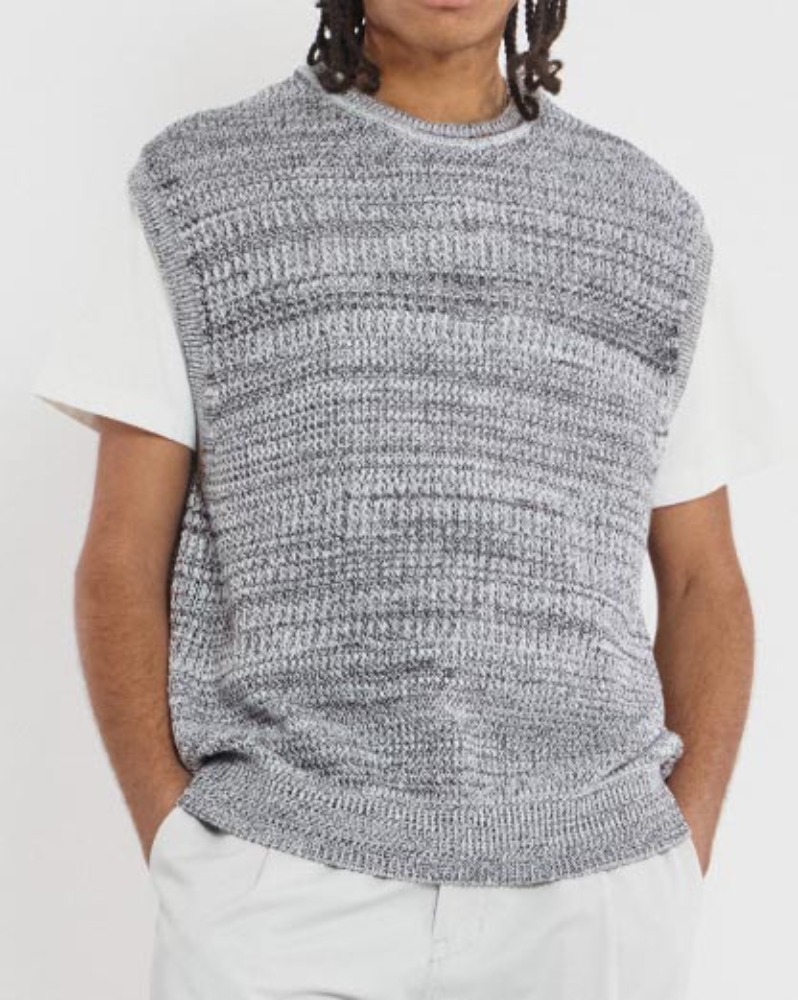 [UNAFFECTED] KNITTED VEST (L.GREY)