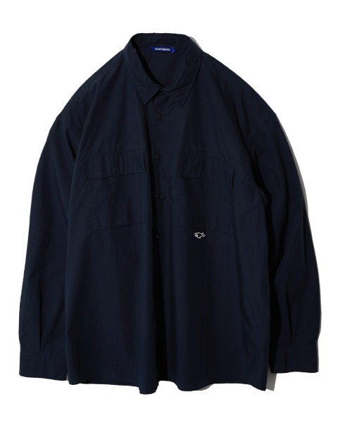 [NEITHERS] 2-POCKET WIDE SHIRT (NAVY)