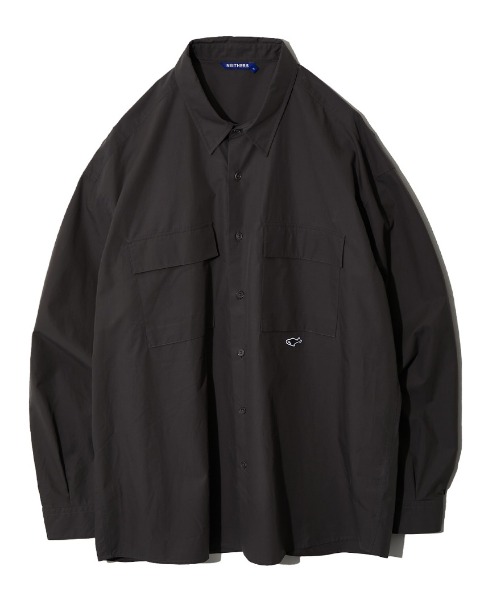 [NEITHERS] 2-POCKET WIDE SHIRT (CHARCOAL GREY)