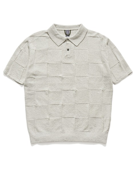 [UNAFFECTED] KNITTED POLO SHIRT (L.GREY)