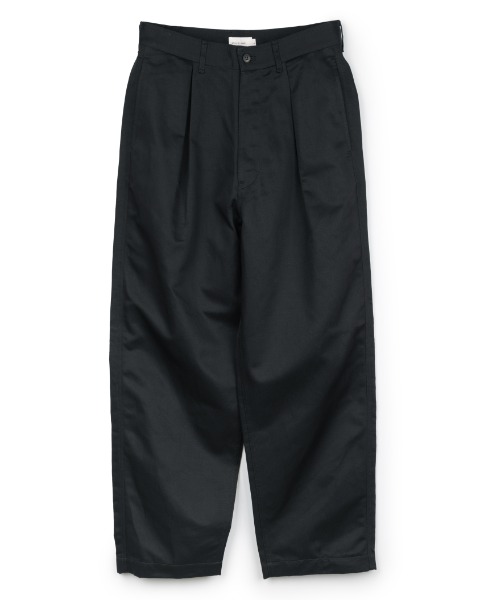 [STILL BY HAND] INVERTED BOX PLEAT PANTS (BLACK NAVY)
