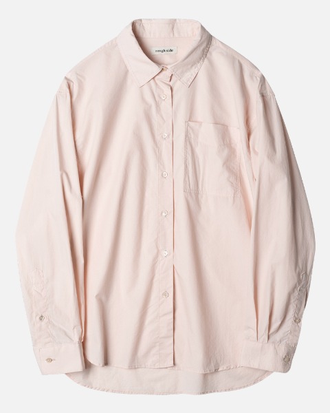 [ROUGH SIDE] SILKY WASHED SHIRT (PINK)