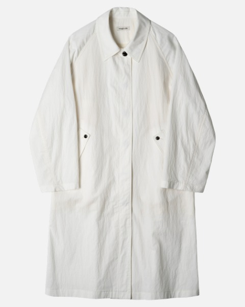 [ROUGH SIDE] WASHED BALMACAN COAT (IVORY)