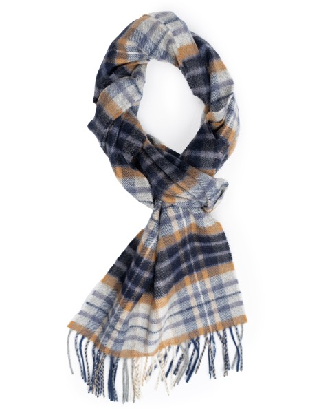 [JOHNSTONES OF ELGIN] CASHMERE WOVEN SCARF (HOUSE CHECK)