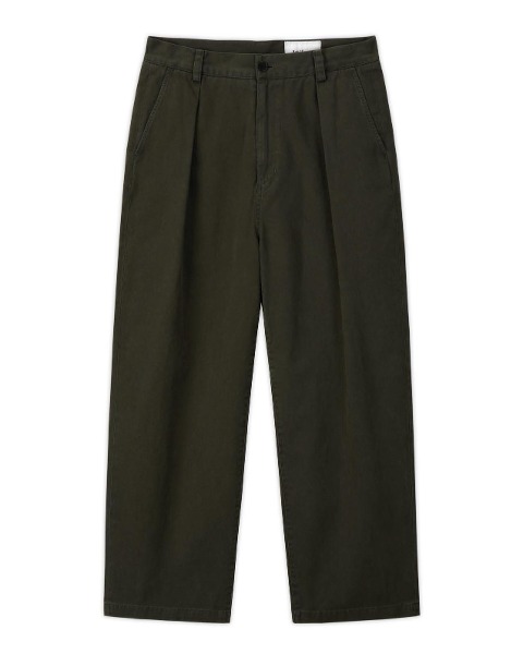 [ART IF ACTS] ONE TUCK CHINO PANTS (OLIVE)