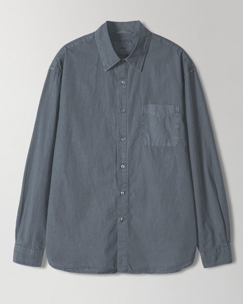 [INTHERAW] VINTAGE DYED SHIRT (BLEACHED NAVY)