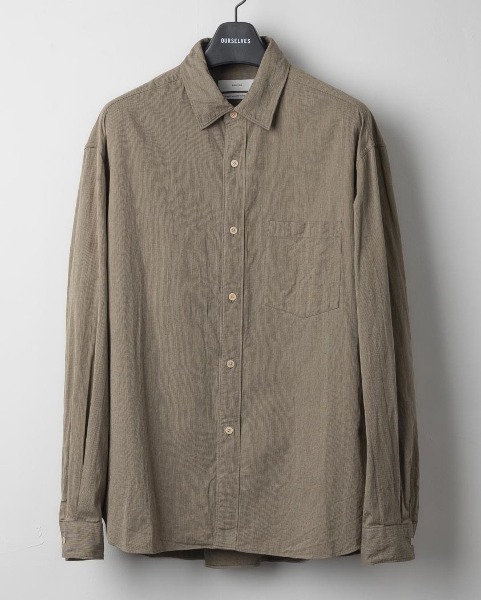 [OURSELVES] WASHED CHAMBRAY RELAXED SHIRTS (TOBACCO)