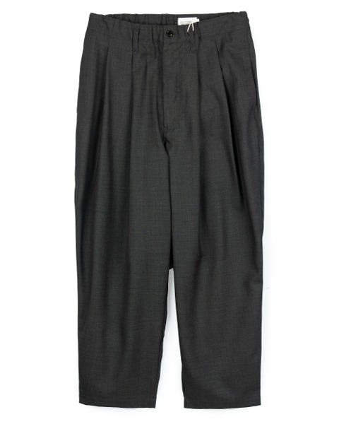 [STILL BY HAND] SUMMER WOOL WIDE PANTS (CHARCOAL)
