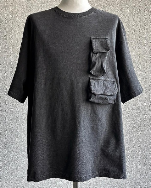 [HUTOAN] PRIMARY WIDE S-SLEEVE 2P T-SHIRT (CHARCOAL)