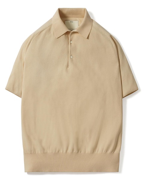 [POTTERY] SHORT SLEEVE COMFORT POLO KNIT (BEIGE)