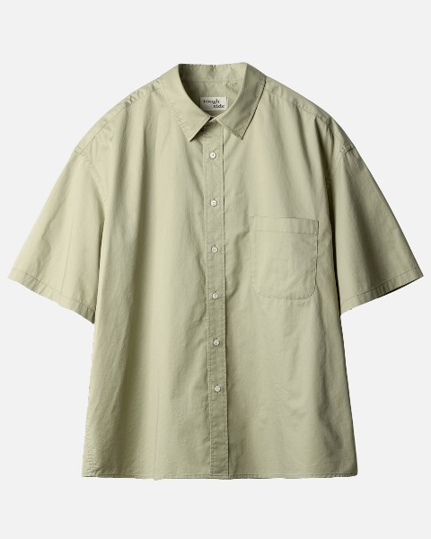 [ROUGH SIDE] PRIMARY HALF SHIRT (PALE GREEN)