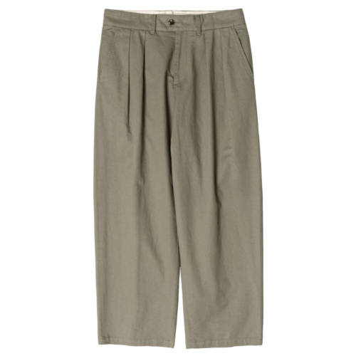 [rough side] 2-Tuck Wide Pants (Khaki)