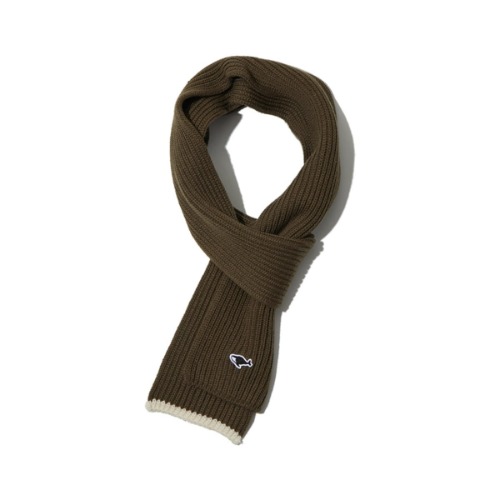 [NEITHERS] Basic Knitted Muffler (Olive)