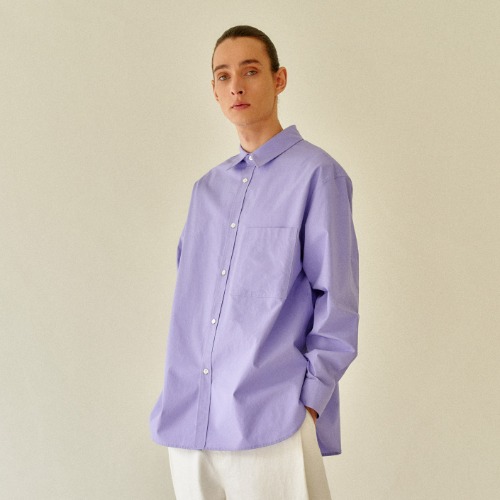 [Art if acts] Solid Pocket Shirt (Purple)