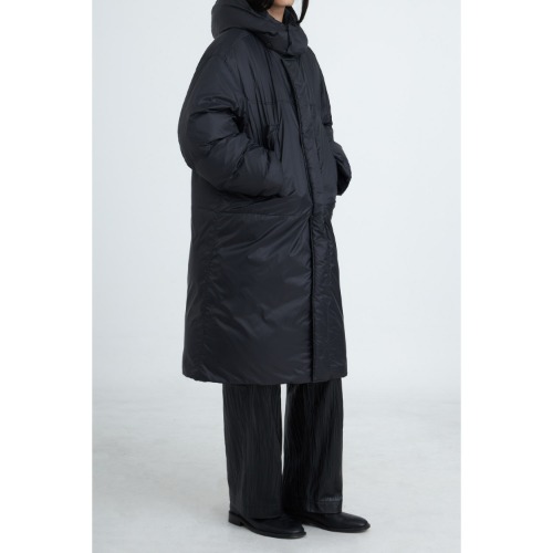 [YOUTH] Oversized Long Down Parka (Black)