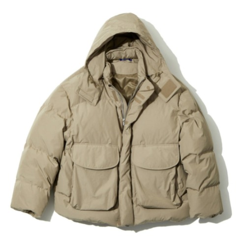 [NEITHERS] Goose Down Detachable Hooded Jacket (Khaki Beige)