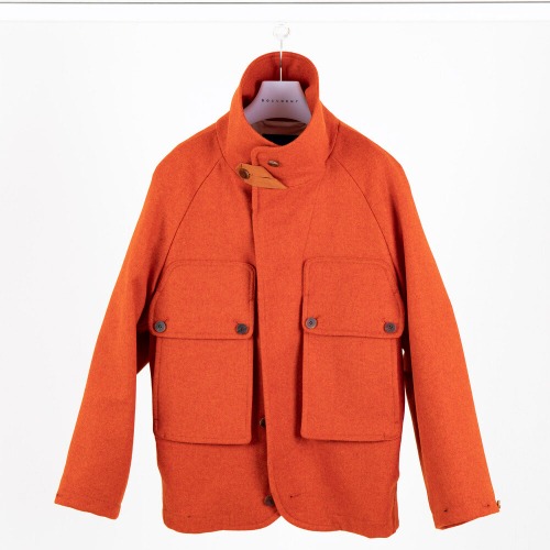 [DOCUMNET] Single Breasted Big Pocket Jacket (Orange)