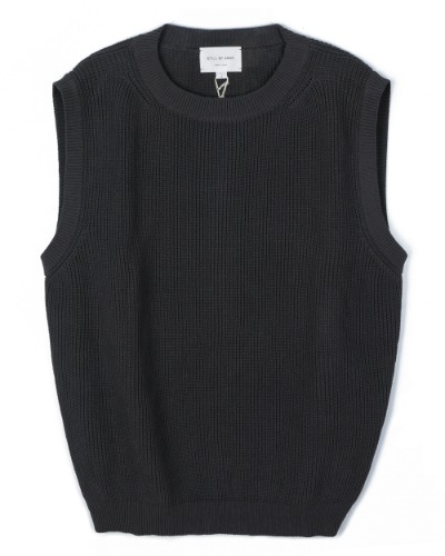 [STILL BY HAND] 7G OVERSIZED VEST (CHARCOAL)