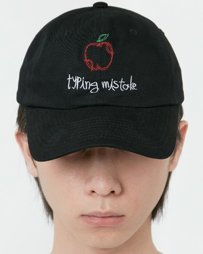 [TYPING MISTAKE] APPLE EMBROIDERY BALL CAP (BLACK)