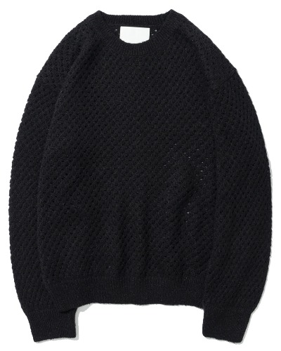 [YEAh] PERFORATED KNIT (BLACK)