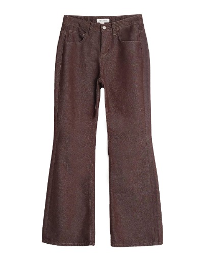 [999HUMANITY] MAXI BOOTS CUT DENIM PANTS (TOFFEE BROWN)