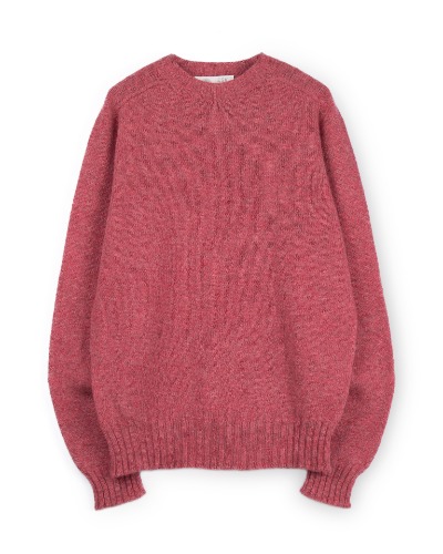 [ESK VALLEY KNITWEAR] ANDY CREW NECK SWEATER (RED CLOVER)
