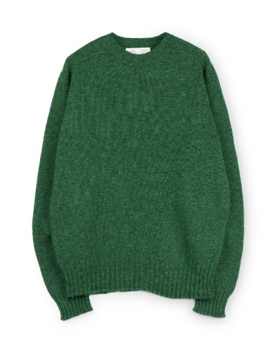 [ESK VALLEY KNITWEAR] ANDY CREW NECK SWEATER (CLOVER LEAF)
