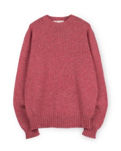 [ESK VALLEY KNITWEAR] ANDY CREW NECK SWEATER (RED CLOVER)