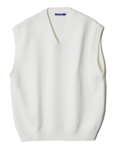 [NEITHERS] OVERSIZED PULLOVER KNITTED VEST (OFF WHITE)