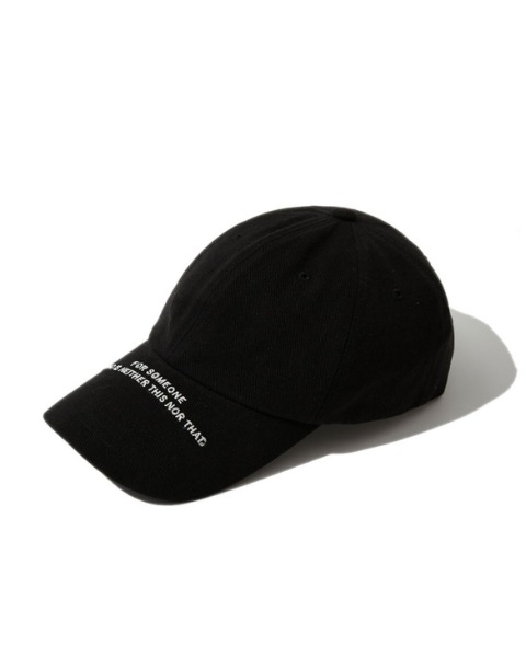 [NEITHERS] SLOGAN BALL CAP (BLACK)