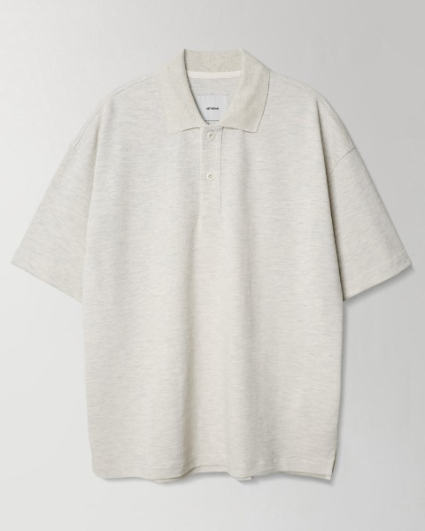 [INTHERAW] PIQUE POLO T SHIRT (NATURAL)