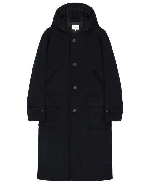 [ART IF ACTS] HOODED COAT (NAVY)
