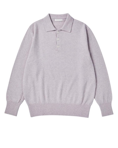 [WORTHWHILE MOVEMENT] RACCOON POLO KNIT (LILAC)