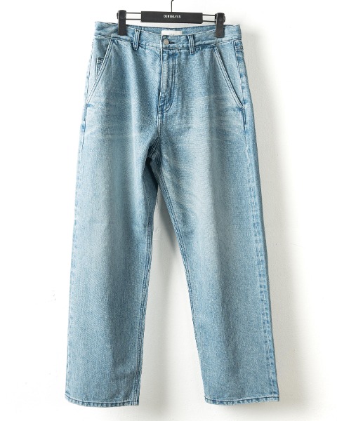[OURSELVES] ORGANIC COTTON RELAXED DENIM PANTS (BLEACHED)