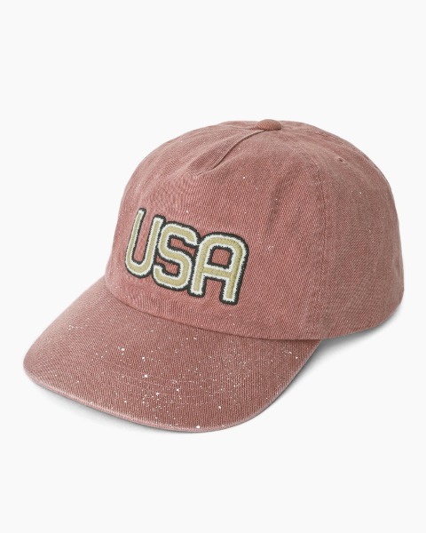 [KHAKIS] USA TRUCKER CAP (RED)