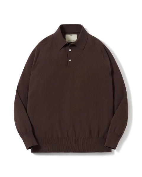 [POTTERY] COMFORT POLO KNIT (DARK BROWN)