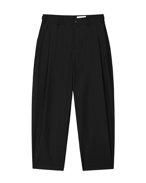 [ART IF ACTS] WOOL SIDE TWO TUCK PANTS (BLACK)