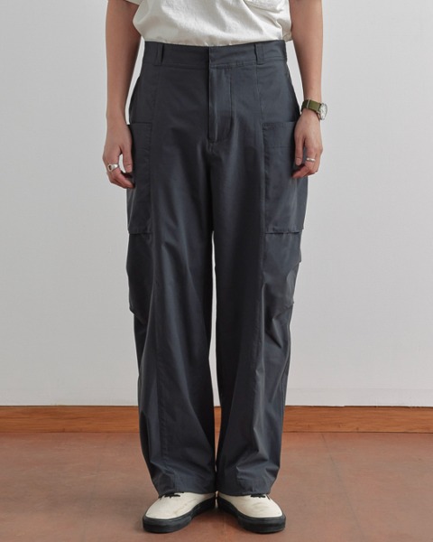 [HUTOAN] FLOWING STRETCH 6P PANTS (CHARCOAL)