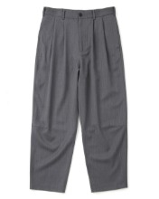 [HATCHINGROOM] TAPERED TROUSERS (GREY)